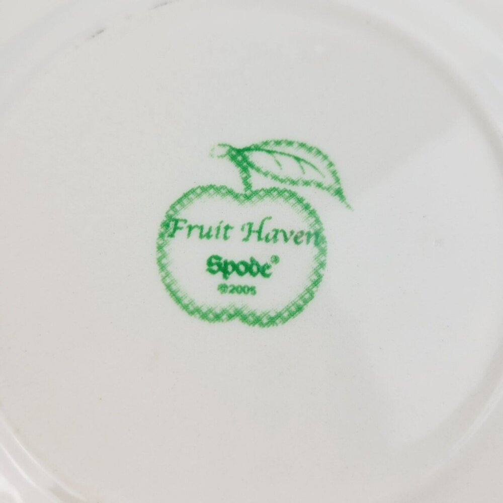 Spode Fruit Haven Bread Plate Butterfly Bee Fruit & Leaves, Fall Autumn Dishes - Picture 10 of 13